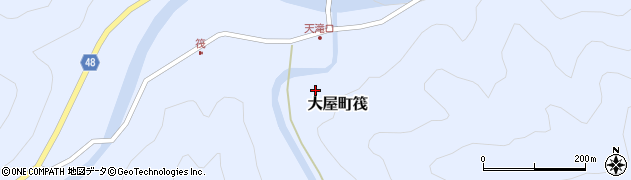 兵庫県養父市大屋町筏周辺の地図