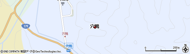 鳥取県東伯郡三朝町穴鴨周辺の地図