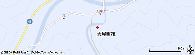 兵庫県養父市大屋町筏1168周辺の地図