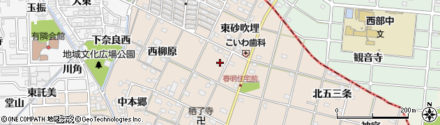 愛知県一宮市春明東柳原24周辺の地図