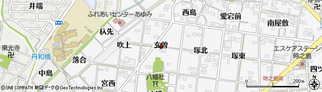 愛知県一宮市時之島玄曽周辺の地図