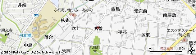 愛知県一宮市時之島玄曽18周辺の地図