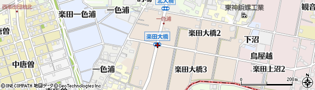 楽田大橋周辺の地図