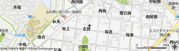 愛知県一宮市時之島玄曽20周辺の地図