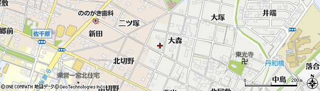 愛知県一宮市丹羽大森47周辺の地図
