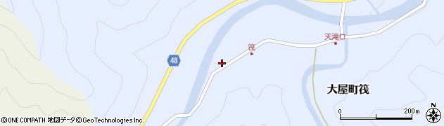 兵庫県養父市大屋町筏238周辺の地図