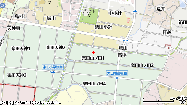 〒484-0846 愛知県犬山市楽田山ノ田の地図