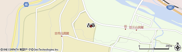 鳥取県西伯郡伯耆町古市周辺の地図