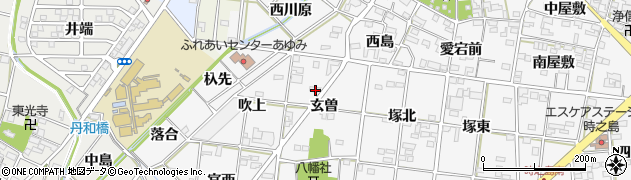 愛知県一宮市時之島玄曽21周辺の地図