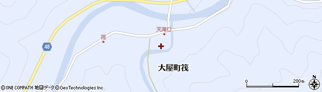 兵庫県養父市大屋町筏447周辺の地図