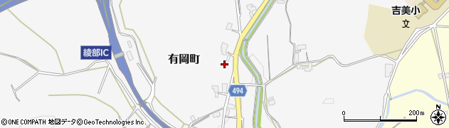 京都府綾部市有岡町志庭垣周辺の地図