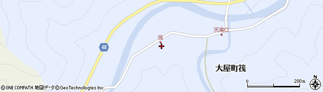 兵庫県養父市大屋町筏352周辺の地図