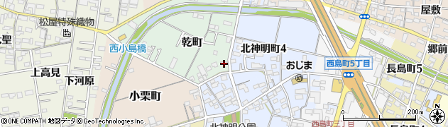 愛知県一宮市乾町18周辺の地図