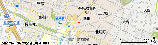 愛知県一宮市佐千原新田周辺の地図