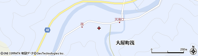兵庫県養父市大屋町筏415周辺の地図