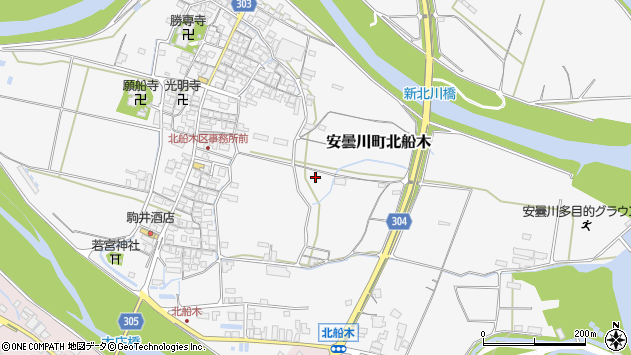 〒520-1232 滋賀県高島市安曇川町北船木の地図