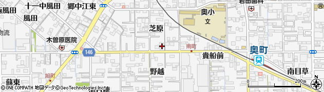 愛知県一宮市奥町芝原63周辺の地図