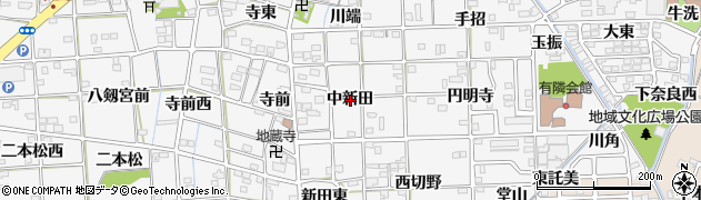愛知県一宮市時之島中新田周辺の地図