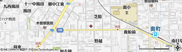 愛知県一宮市奥町芝原26周辺の地図