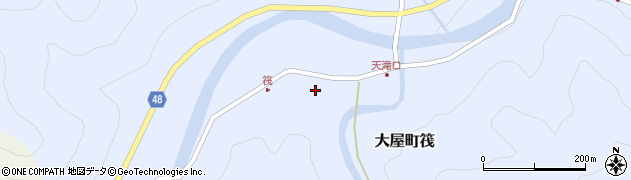 兵庫県養父市大屋町筏414周辺の地図