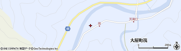 兵庫県養父市大屋町筏249周辺の地図