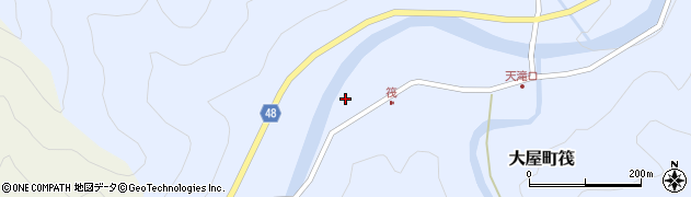 兵庫県養父市大屋町筏243周辺の地図