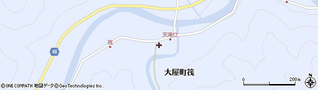 兵庫県養父市大屋町筏443周辺の地図