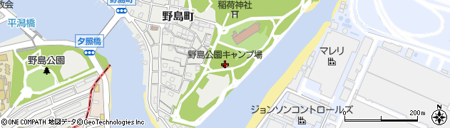 野島公園キャンプ場周辺の地図