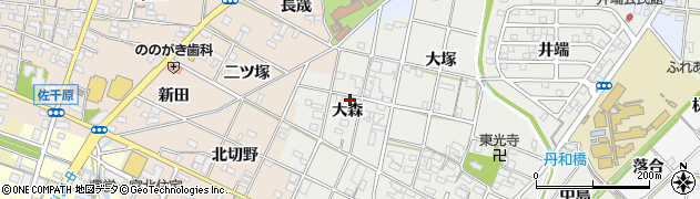 愛知県一宮市丹羽（大森）周辺の地図