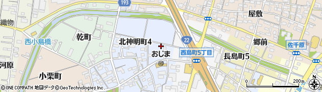 愛知県一宮市一宮（西小島裏）周辺の地図