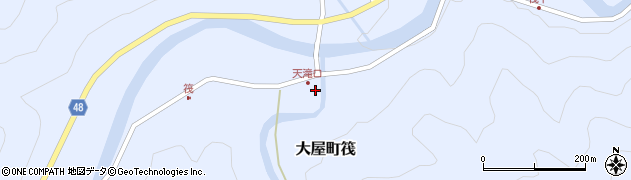 兵庫県養父市大屋町筏462周辺の地図
