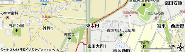 愛知県犬山市東大円周辺の地図