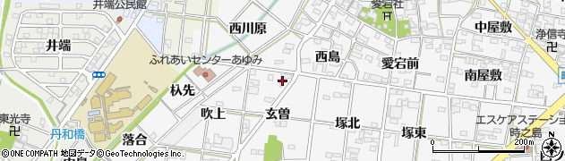 愛知県一宮市時之島玄曽8周辺の地図