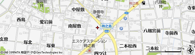 愛知県一宮市時之島（上屋敷）周辺の地図