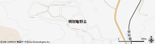 岐阜県恵那市明智町野志周辺の地図