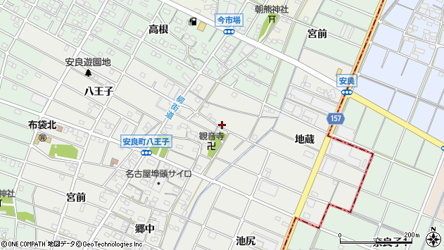 〒483-8117 愛知県江南市安良町上郷の地図