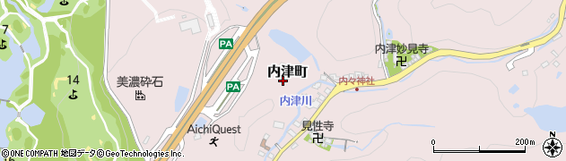 愛知県春日井市内津町周辺の地図