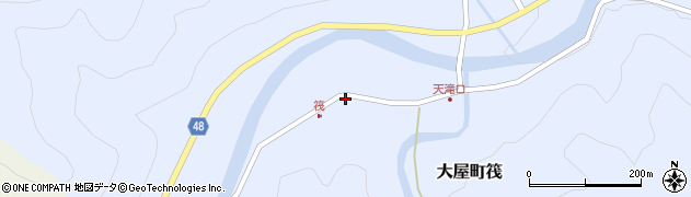 兵庫県養父市大屋町筏396周辺の地図