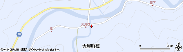兵庫県養父市大屋町筏465周辺の地図