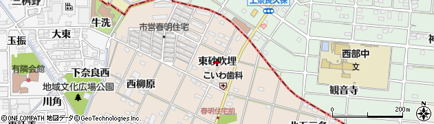 愛知県一宮市春明（東砂吹埋）周辺の地図
