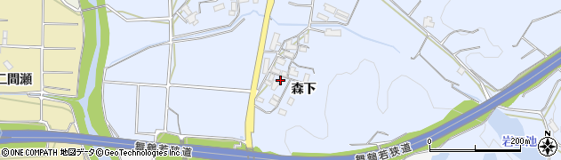 京都府綾部市舘町森下周辺の地図