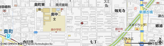 愛知県一宮市奥町（土桶）周辺の地図