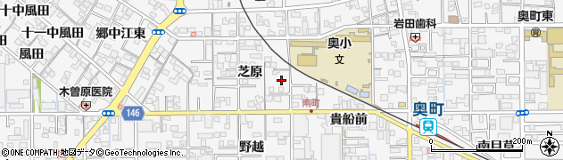 愛知県一宮市奥町芝原58周辺の地図