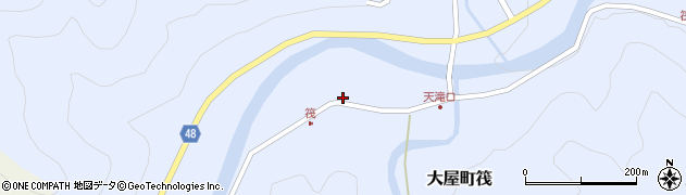 兵庫県養父市大屋町筏284周辺の地図