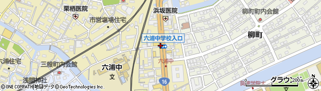 六浦中入口周辺の地図