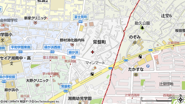 〒253-0032 神奈川県茅ヶ崎市常盤町の地図