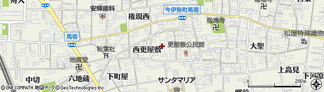 愛知県一宮市今伊勢町馬寄西更屋敷周辺の地図