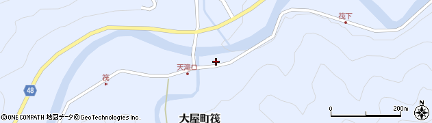 兵庫県養父市大屋町筏473周辺の地図