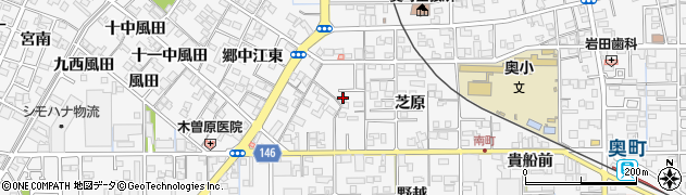 愛知県一宮市奥町芝原16周辺の地図