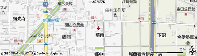 愛知県一宮市奥町（墓北）周辺の地図